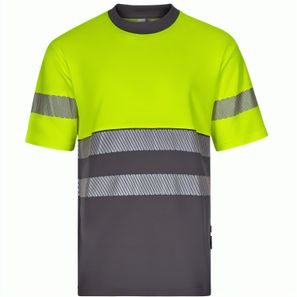 VL BASTET. Zweifarbiges T-Shirt aus Piqué (150 g/m²), aus Baumwolle (55 %) und Polyester (45 %)