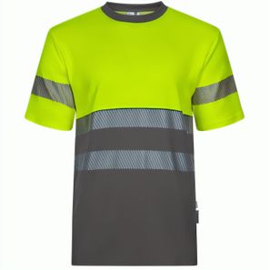 VL BASTET. Zweifarbiges T-Shirt aus Piqué (150 g/m²), aus Baumwolle (55 %) und Polyester (45 %)