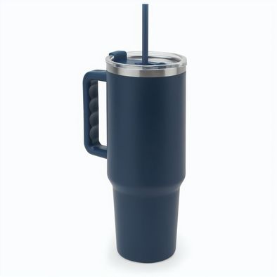 JOYNER XL. Grosser Reisebecher aus Edelstahl (91 % recycelt) mit vakuumisolierter Doppelwand und matter Oberfläche 1300 ml