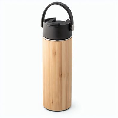 LAVER. Thermosflasche aus Bambus, Edelstahl und PP 440 ml