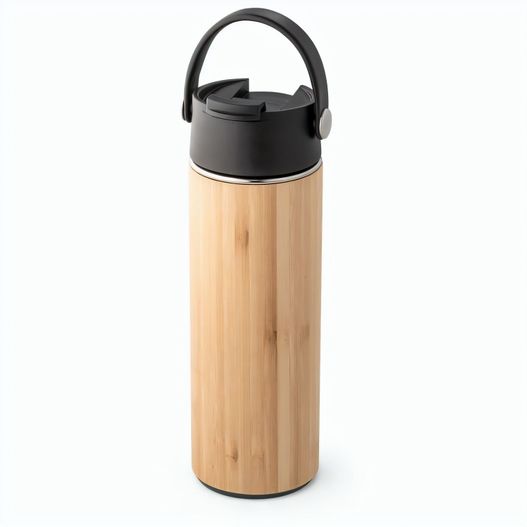 Produktabbildung LAVER. Thermosflasche aus Bambus, Edelstahl und PP 440 ml LAVER. Thermosflasche aus Bambus, Edelstahl und PP 440 ml (Bild 1)