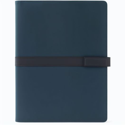 SANDERSON FOLDER. A4-Ordner aus PU (50% recycelt) mit Magnetverschluss und Notizblock mit linierten Seiten (Bild 1)