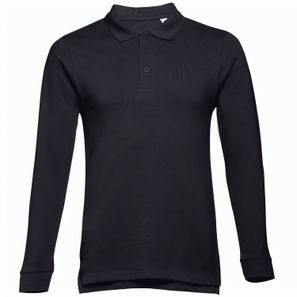THC BERN. Langarm-Poloshirt für Herren aus kardierter Baumwolle