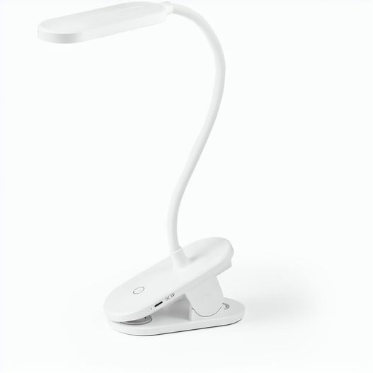 NESBIT II. Tragbare Schreibtischlampe mit Clip und 30 Stunden Betriebsdauer aus 65 % rABS (Bild 1)