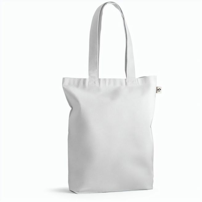 Produktabbildung MERIDA. Tragetasche (220 g/ m²) aus Baumwolle (50%), recycelter Baumwolle (30%) und polyester (20% rPET) MERIDA. Tragetasche (220 g/ m²) aus Baumwolle (50%), recycelter Baumwolle (30%) und polyester (20% rPET)