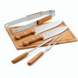 Produktabbildung FLARE. Grill-Set aus Holz und Edelstahl, 5-teilig FLARE. Grill-Set aus Holz und Edelstahl, 5-teilig