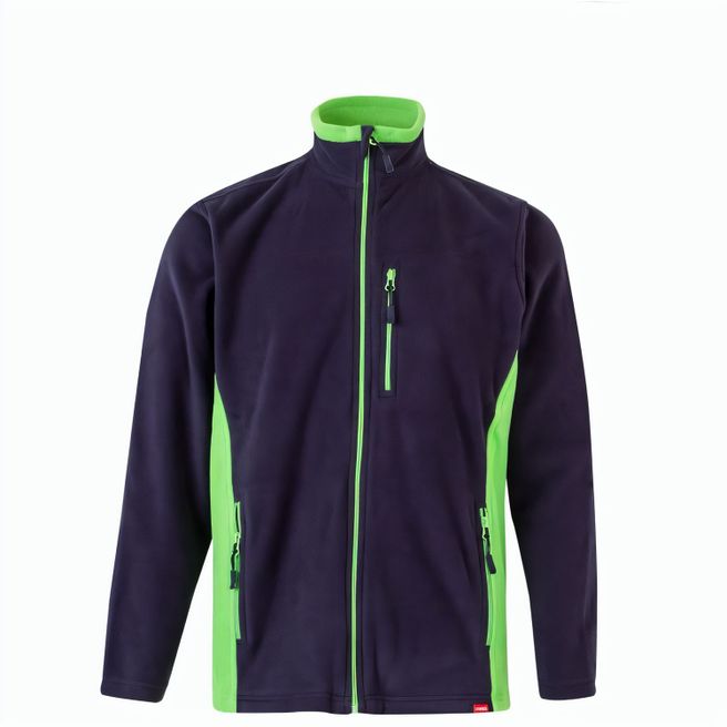 VL GERAS. Zweifarbige Fleecejacke (220g/m²) aus Polyester (100%)