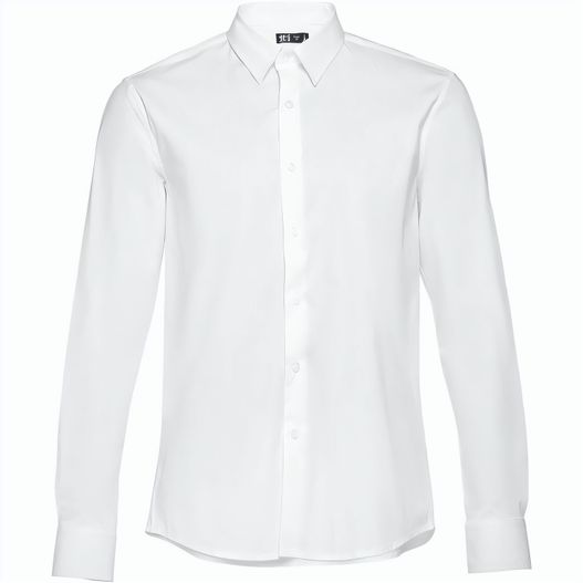 Produktabbildung THC PARIS WH. Langärmliges Popeline-Hemd für Herren. Weiße Farbe THC PARIS WH. Langärmliges Popeline-Hemd für Herren. Weiße Farbe (Bild 1)