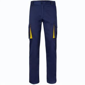 VL FIDES. Zweifarbige Stretch-Hose mit mehreren Taschen (240 g/m²), aus Baumwolle (46 %), EME (38 %) und Polyester (16 %)