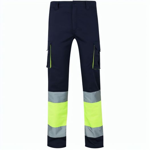 VL ZEUS LARGE. Zweifarbige Stretch-Hose mit mehreren Taschen (240 g/m²), aus Baumwolle (46 %), EME (38 %) und Polyester (16 %) (Bild 1)