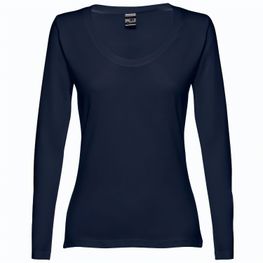 THC BUCHAREST WOMEN. Langärmeliges tailliertes T-Shirt für Frauen aus Baumwolle