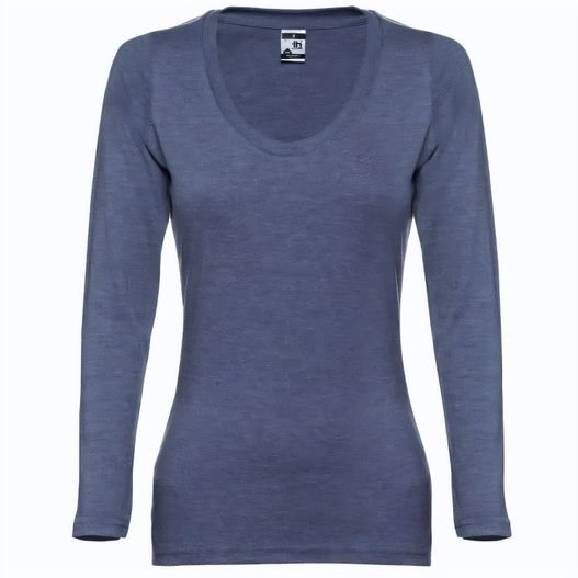 THC BUCHAREST WOMEN. Langärmeliges tailliertes T-Shirt für Frauen aus Baumwolle (Bild 1)