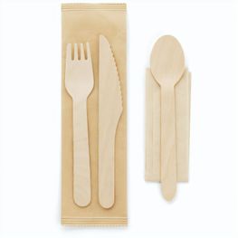 SUYA. Besteck-Set aus Holz