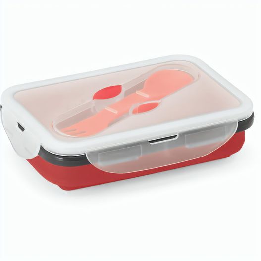 SAFFRON. Lunchbox. Faltbare hermetische Frischhaltebox aus Silikon und PP 640 mL (Bild 1)
