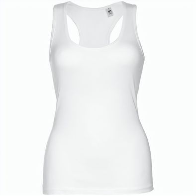 THC TIRANA WH. Ärmelloses Damen-T-Shirt aus Baumwolle. Farbe Weiß