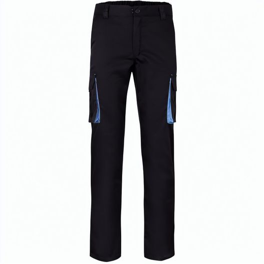 VL FIDES. Zweifarbige Stretch-Hose mit mehreren Taschen (240 g/m²), aus Baumwolle (46 %), EME (38 %) und Polyester (16 %) (Bild 1)