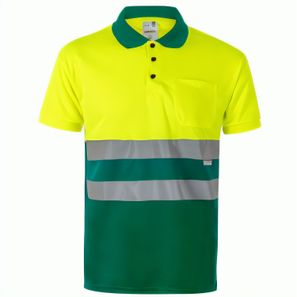 VL CUPID LARGE. Zweifarbiges Poloshirt im Bird-Eye-Design (160g/m²) mit kurzen Ärmeln, aus Polyester (100%)