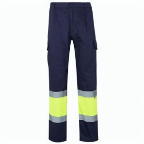 VL ATHENA. Zweifarbige Hose aus Twill (210 g/m²), gefüttert, mit mehreren Taschen, aus Baumwolle (20%) und Polyester (80%)