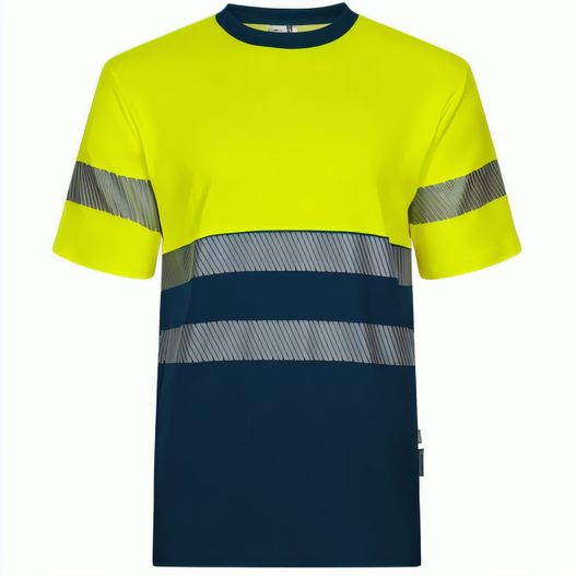 VL BASTET. Zweifarbiges T-Shirt aus Piqué (150 g/m²), aus Baumwolle (55 %) und Polyester (45 %) (Bild 1)
