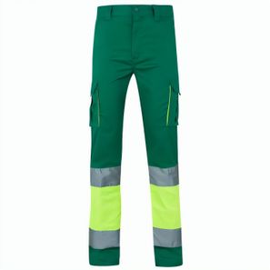 VL ZEUS. Zweifarbige Stretch-Hose mit mehreren Taschen (240 g/m²), aus Baumwolle (46 %), EME (38 %) und Polyester (16 %)