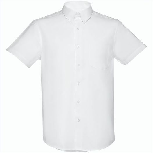 THC LONDON WH. Kurzärmeliges Herren-Oxford-Hemd. Weiße Farbe (Bild 1)