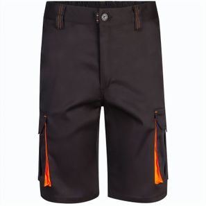 VL HEMERA. Zweifarbige Stretch-Bermudashorts mit mehreren Taschen (240 g/m²) aus Baumwolle (46 %), EME (38 %) und Polyester (16 %)