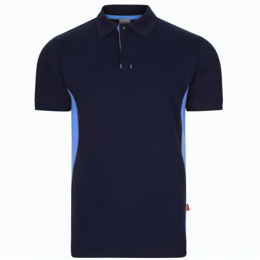 VL SUPAY. Zweifarbiges Piqué-Poloshirt (180 g/m²), kurzärmelig, aus Baumwolle (60%) und Polyester (40%) (Bild 1)