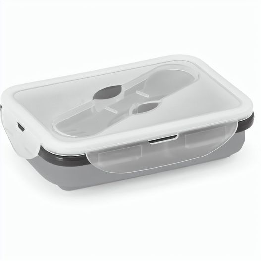 Produktabbildung SAFFRON. Lunchbox. Faltbare hermetische Frischhaltebox aus Silikon und PP 640 mL SAFFRON. Lunchbox. Faltbare hermetische Frischhaltebox aus Silikon und PP 640 mL (Bild 1)