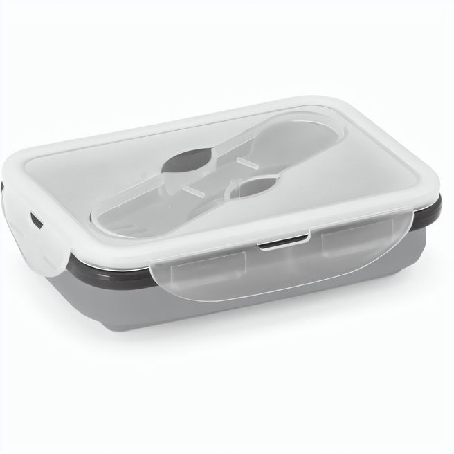 SAFFRON. Lunchbox. Faltbare hermetische Frischhaltebox aus Silikon und PP 640 mL