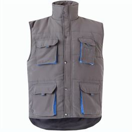 VL NERGAL. Steppweste, zweifarbig, mit mehreren Taschen (120g/m²), aus Polyester (100%)