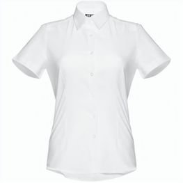 THC LONDON WOMEN WH. Kurzärmeliges Oxford-Hemd für Damen. Weiße Farbe
