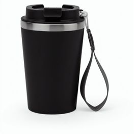 SPITZ. Reisebecher aus Edelstahl (90 % recycelt) und Außenwand aus PP mit matter Oberfläche 440 ml