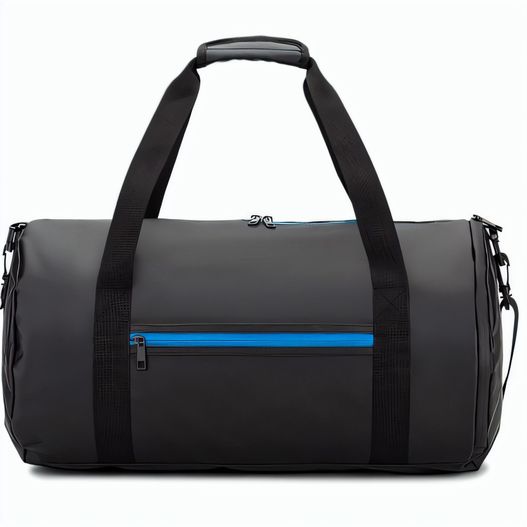 OSASCO SPORT. Sporttasche im Zylinder-Format aus hochdichtem, recyceltem 600D-Polyester mit Seitenfach für Schuhe (Bild 1)