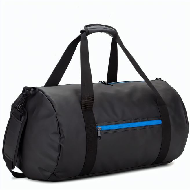 Produktabbildung OSASCO SPORT. Sporttasche im Zylinder-Format aus hochdichtem, recyceltem 600D-Polyester mit Seitenfach für Schuhe OSASCO SPORT. Sporttasche im Zylinder-Format aus hochdichtem, recyceltem 600D-Polyester mit Seitenfach für Schuhe