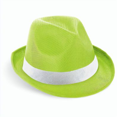 MANOLO POLI. Hut aus PP mit weißen Band aus Polyester