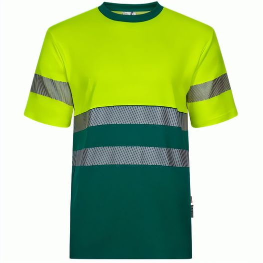 VL BASTET. Zweifarbiges T-Shirt aus Piqué (150 g/m²), aus Baumwolle (55 %) und Polyester (45 %) (Bild 1)