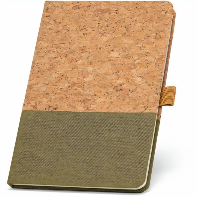 KLEE. A5 Notizbuch aus Kork und Leinen mit linierten Blättern