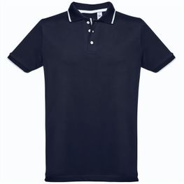 THC ROME. Zweifarbiges Baumwoll-Poloshirt für Herren