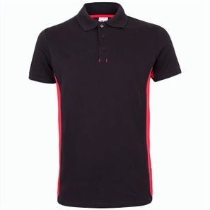 VL SUPAY. Zweifarbiges Piqué-Poloshirt (180 g/m²), kurzärmelig, aus Baumwolle (60%) und Polyester (40%)