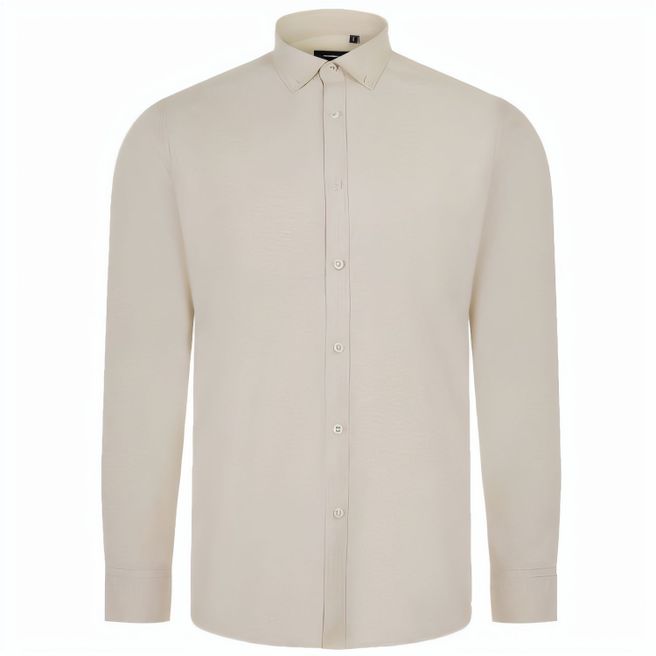 VL PRITHVI MAN. Hemd Oxford (180 g/m²) für Herren, aus Baumwolle (50 %), Polyester (45 %) und Elasthan (5 %)