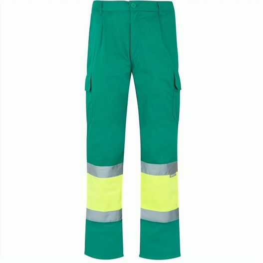 VL ATHENA. Zweifarbige Hose aus Twill (210 g/m²), gefüttert, mit mehreren Taschen, aus Baumwolle (20%) und Polyester (80%) (Bild 1)