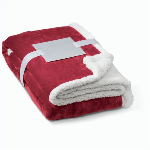 HEIDEN. Wendbare Fleecedecke (190 g/m²) mit Satinband und personalisierter Karte (Bild 1)