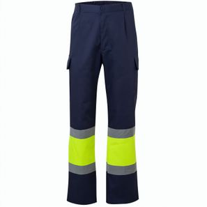 VL ARTEMIS. Zweifarbige Hose aus Twill (190g/m²), Baumwolle (20%) und Polyester (80%)