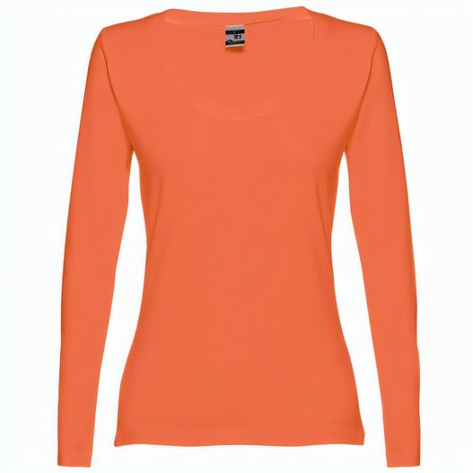 THC BUCHAREST WOMEN. Langärmeliges tailliertes T-Shirt für Frauen aus Baumwolle (Bild 1)