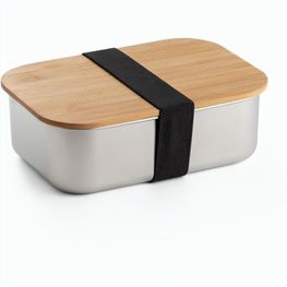 SHINO. Frischhaltebox (800 mL) aus Edelstahl und Deckel aus Bambus