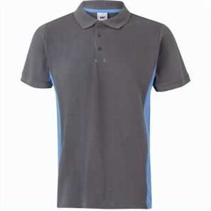 VL SUPAY. Zweifarbiges Piqué-Poloshirt (180 g/m²), kurzärmelig, aus Baumwolle (60%) und Polyester (40%)