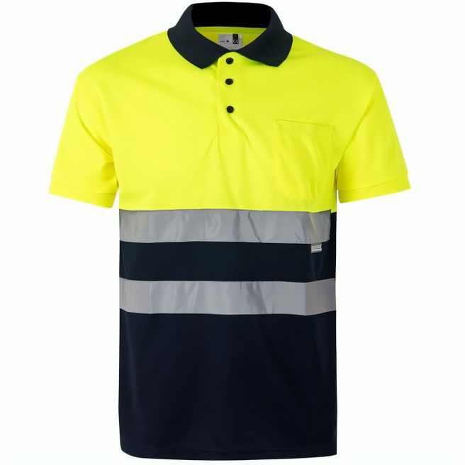 VL CUPID. Zweifarbiges Poloshirt im Bird-Eye-Design (160g/m²) mit kurzen Ärmeln, aus Polyester (100%)
