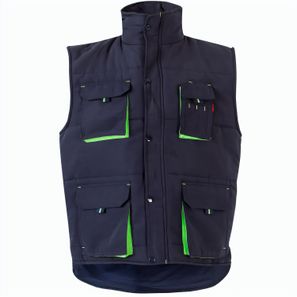 VL NERGAL. Steppweste, zweifarbig, mit mehreren Taschen (120g/m²), aus Polyester (100%)