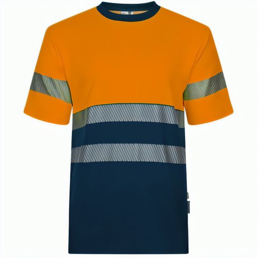 VL BASTET. Zweifarbiges T-Shirt aus Piqué (150 g/m²), aus Baumwolle (55 %) und Polyester (45 %) (Bild 1)