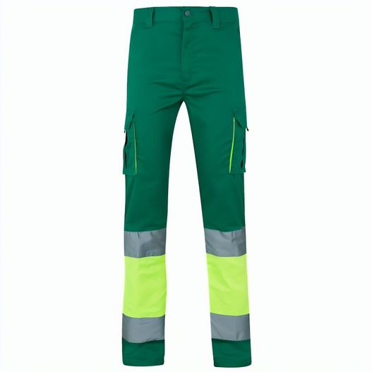 VL ZEUS. Zweifarbige Stretch-Hose mit mehreren Taschen (240 g/m²), aus Baumwolle (46 %), EME (38 %) und Polyester (16 %) (Bild 1)